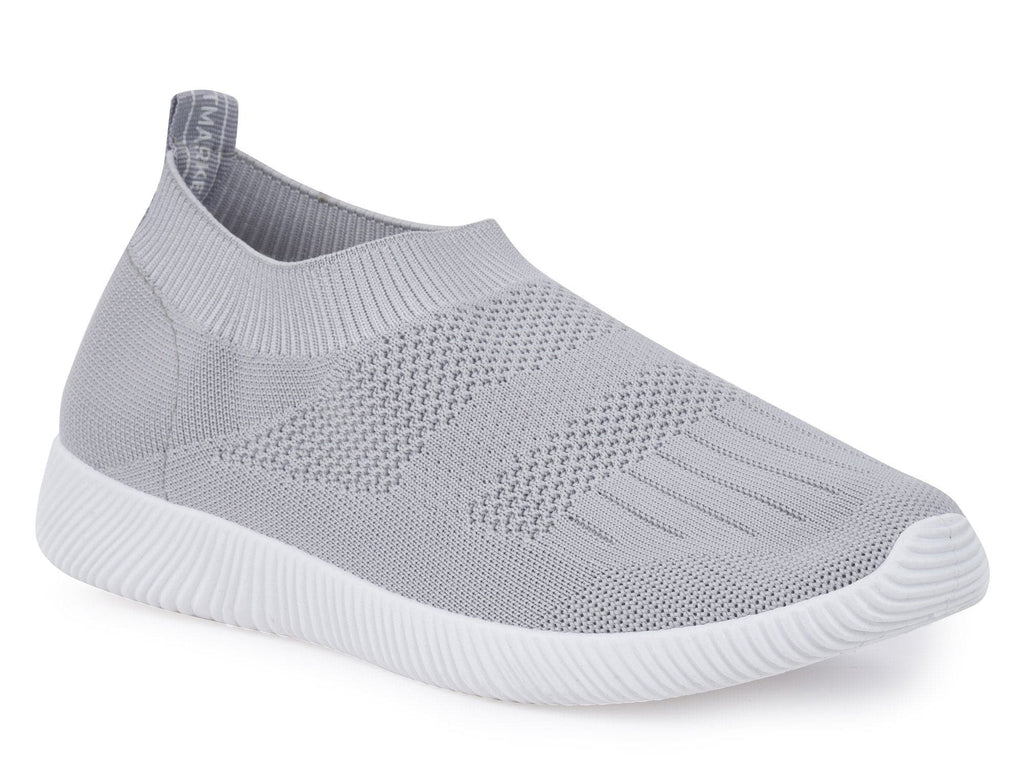 Shaughna Slip On Knitted Trainer in Grey Trainers Miss Diva 