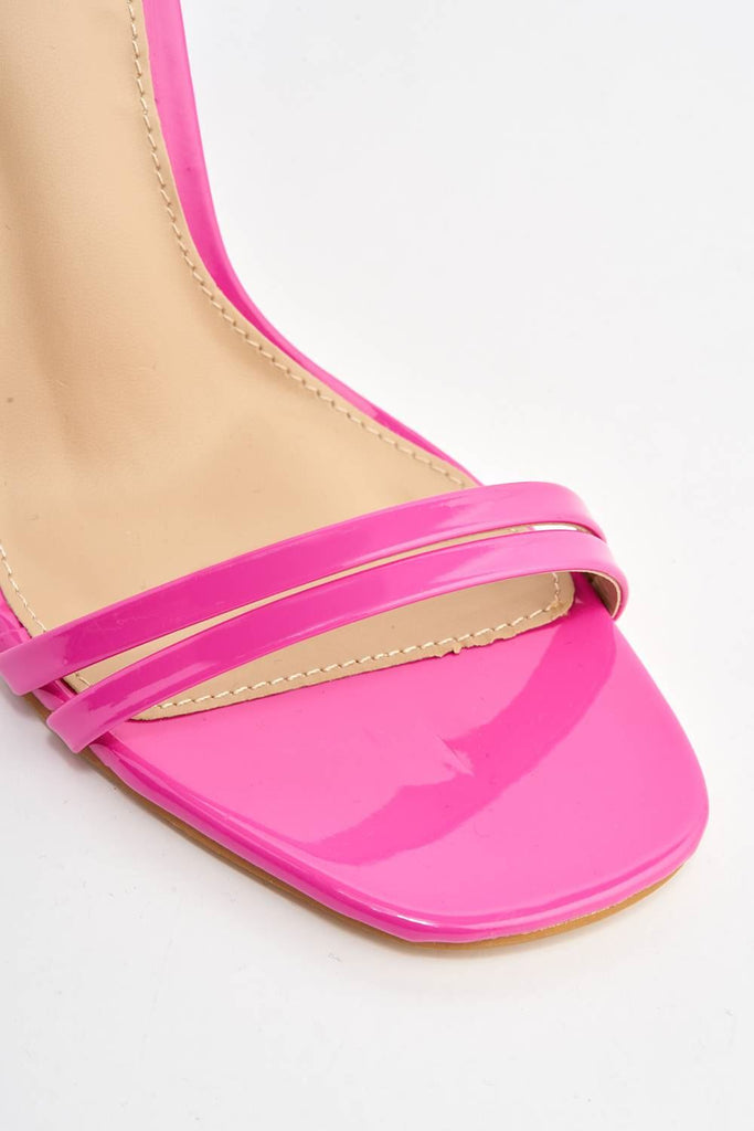 McKenna 2 Strap Crossover Heeled Sandal in Pink Heels Miss Diva 